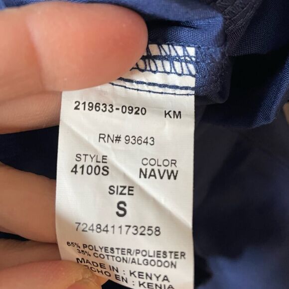 NWT Cherokee Scrub Pants Unisex Fit SMALL Navy Blue Pull On Drawstring Medical - Picture 9 of 9